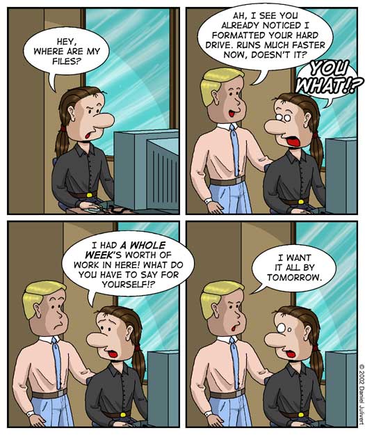 Strip #58 - Where are those files?